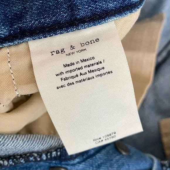 Rag & Bone Mens Fit 2 Slim Fit Jeans - Picture 8 of 8